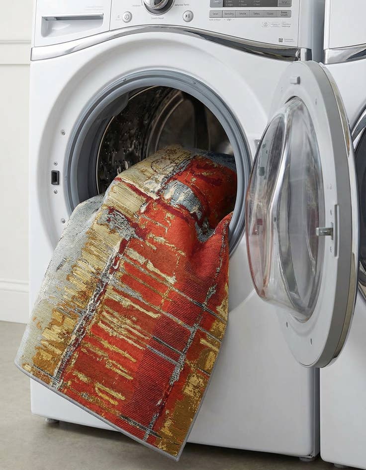 Detail image of  5' 3 x 8'  Washable Modern Indoor / Outdoor Rug