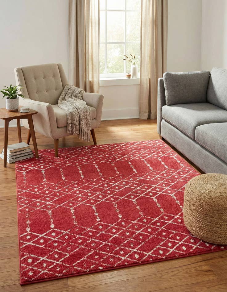 Detail image of 5' 3 x 5' 3 Paxon Trellis Square Rug