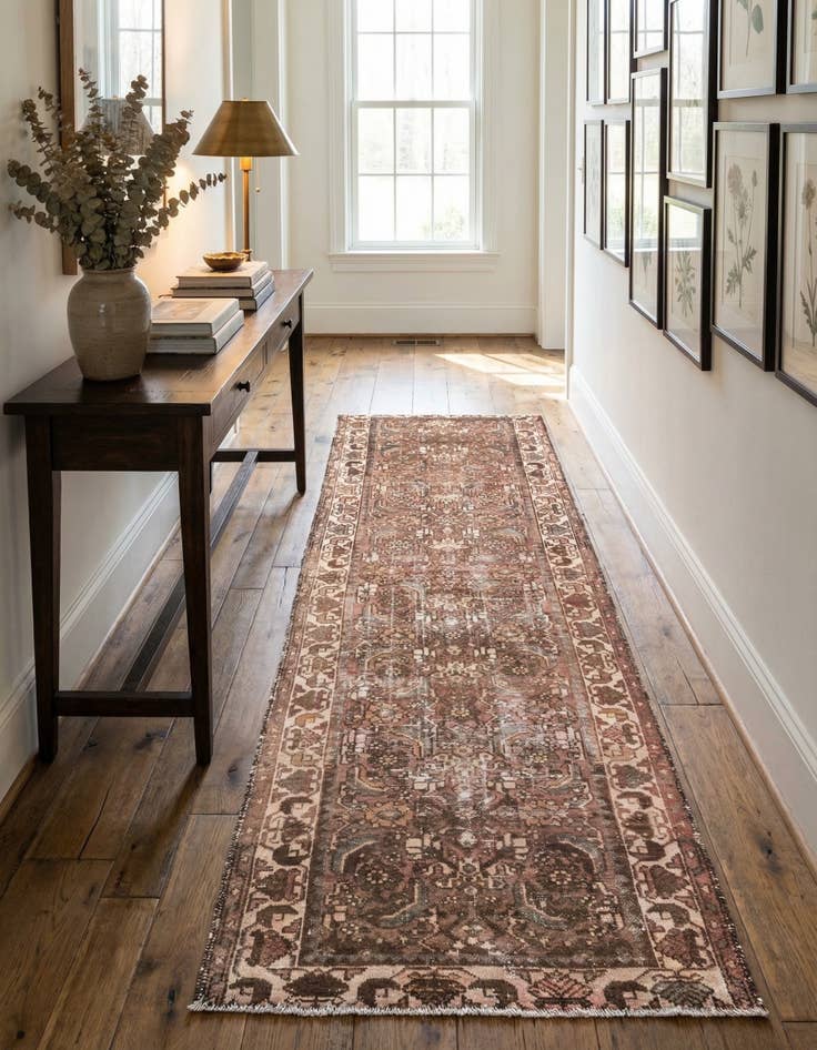 Detail image of 3' 6 x 9' 1  Hand Knotted Ultra Vintage Persian Wool Runner Rug