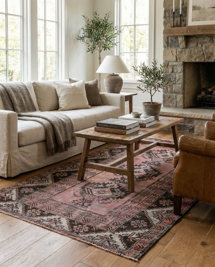 Detail image of 3' 10 x 6' 9 Hand Knotted Ultra Vintage Persian Wool Rug
