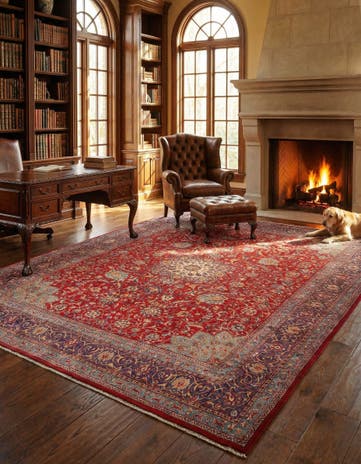 8' 9 x 11' 4 Sarouk Wool Rug