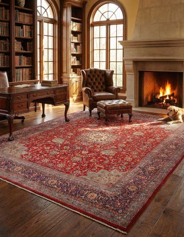 8' 9 x 11' 4 Sarouk Wool Rug
