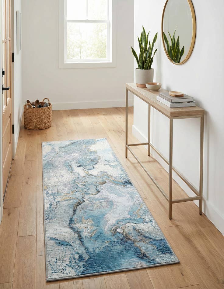 Detail image of 2' x 5'  Washable Modern Indoor / Outdoor Runner Rug
