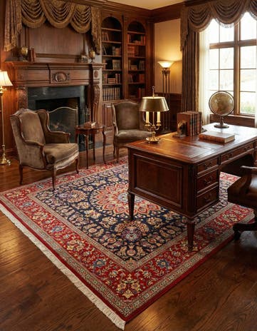 6' 7 x 6' 7 Ghom Square Rug