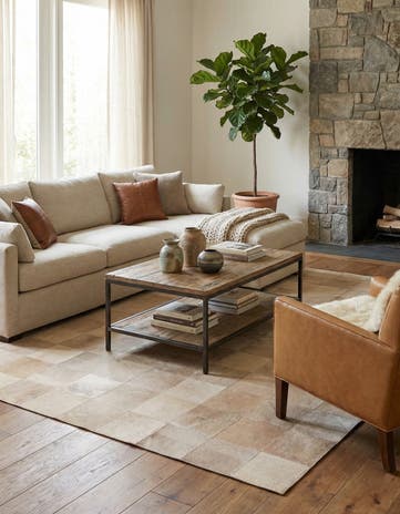 5' 1 x 8' Cowhide Rug