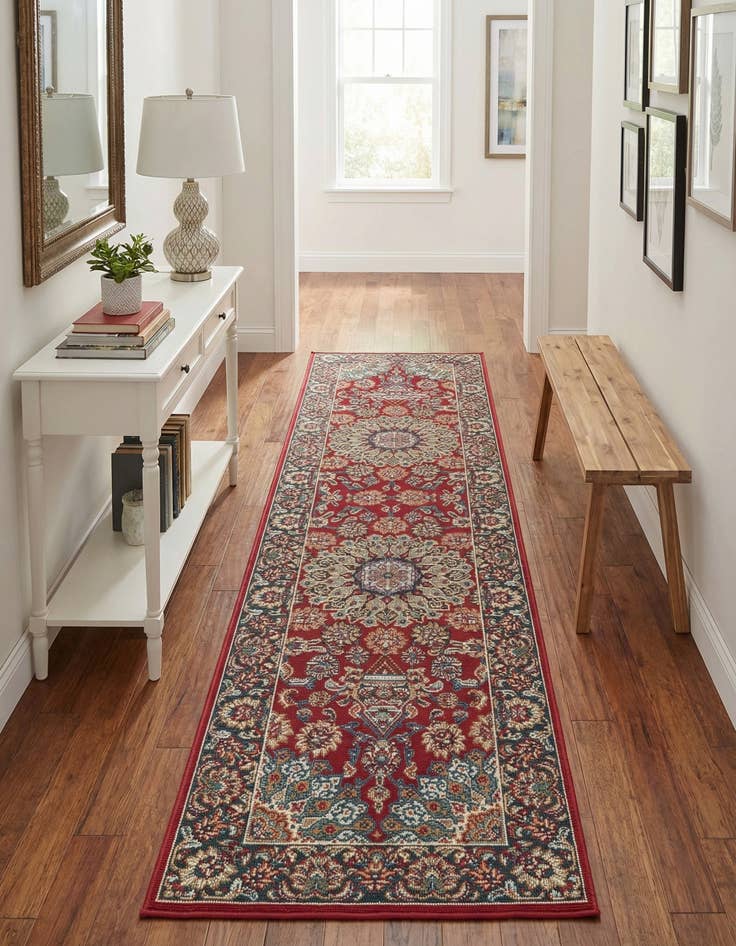 Detail image of  2' x 8'  Washable Traditional Indoor / Outdoor Runner Rug