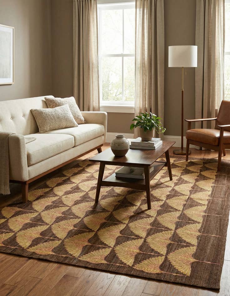 Detail image of 5' 4 x 7' 10  Hand Woven Kilim Modern Wool Rug