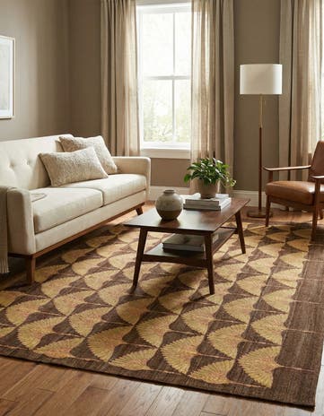 5' 4 x 7' 10 Hand Woven Kilim Modern Wool Rug
