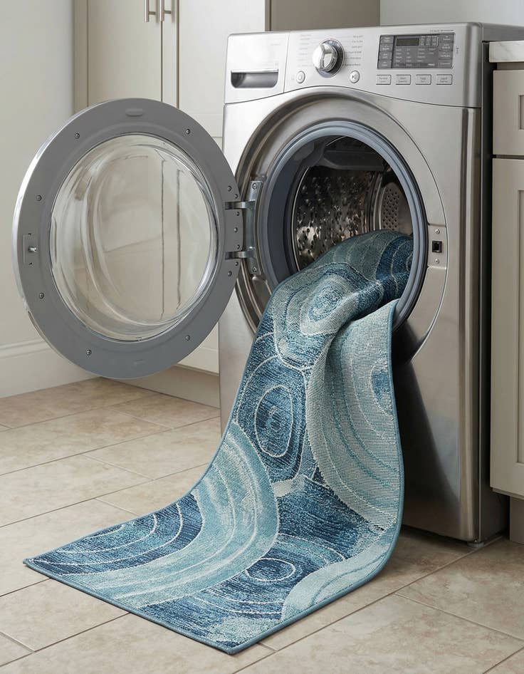 Detail image of 2' x 6'  Washable Modern Indoor / Outdoor Runner Rug