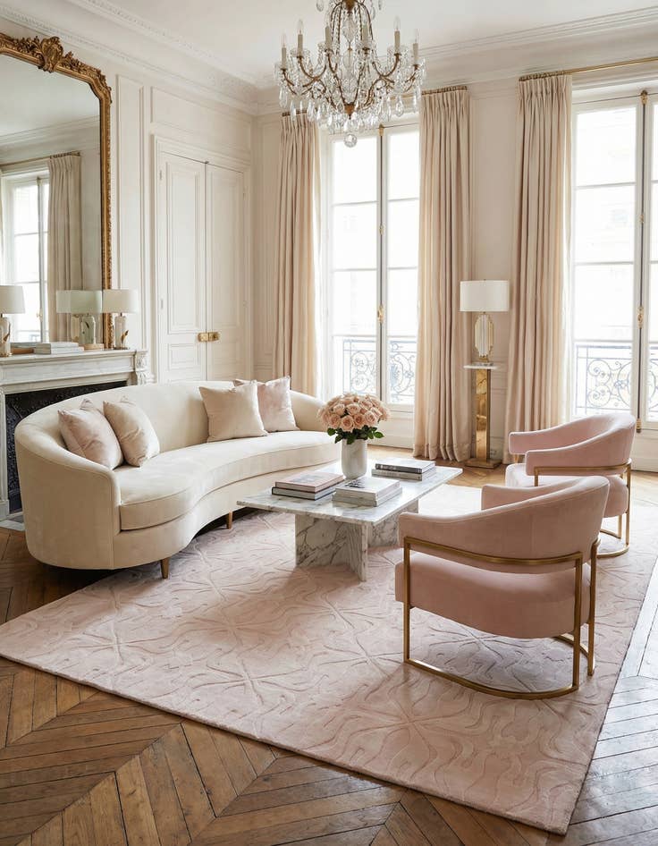 Detail image of 6' 9 x 9' 4  Hand Knotted Darya Wool Rug