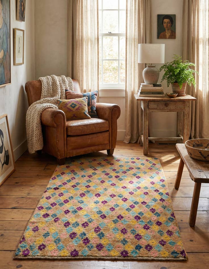 Detail image of  3' 1 x 5' 5  Hand Knotted Balouch Wool Rug