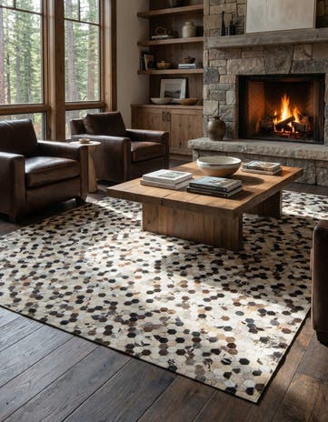 8' x 10' Cowhide Leather Rug