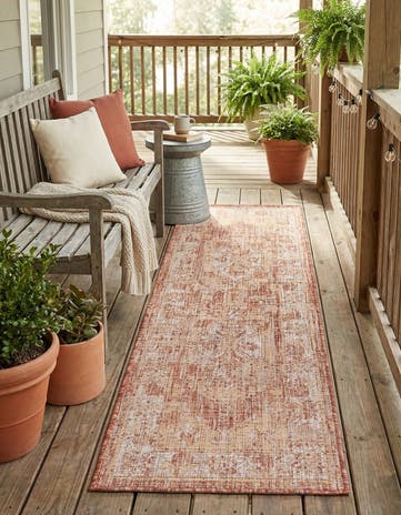 2' x 6' Easy-Clean Traditional Indoor / Outdoor Runner Rug