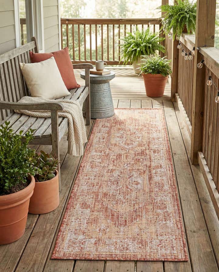 2' x 6' Easy-Clean Traditional Indoor / Outdoor Runner Rug