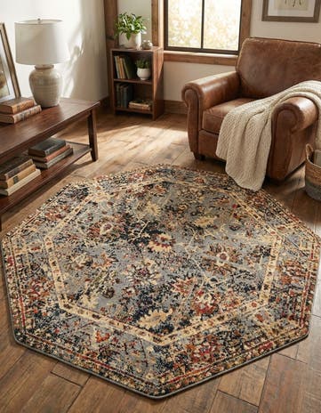 5' 3 x 5' 3 Saturn Octagon Rug