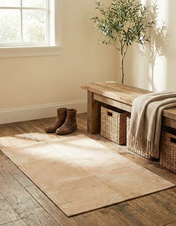 2' x 3' Cowhide Leather Rug