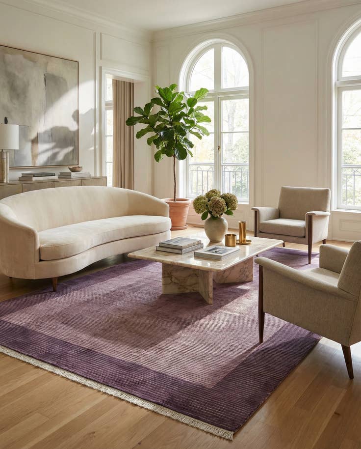 Detail image of 6' 7 x 9' 11 Hand Knotted Darya Wool Rug