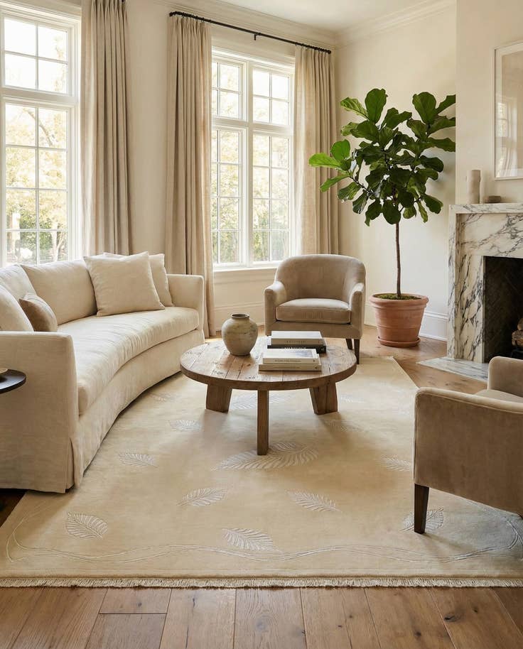 Detail image of 6' 11 x 9' 8 Hand Knotted Darya Wool Rug