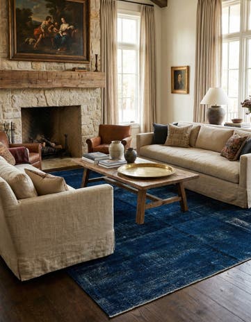 9' 2 x 13' Hand Knotted Ultra Vintage Persian Wool Rug