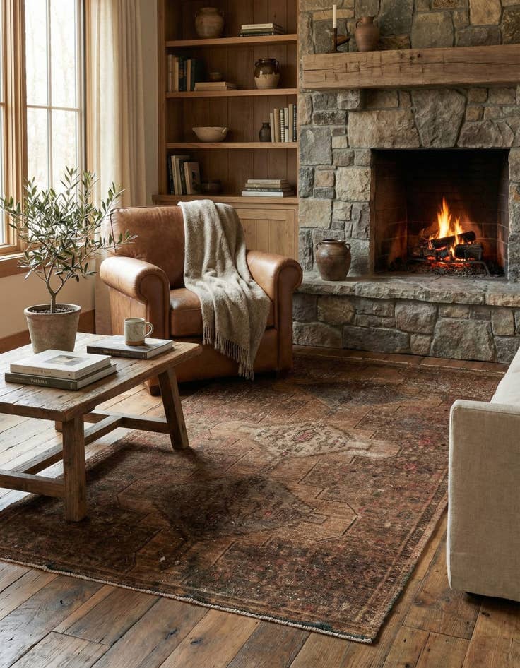 Detail image of 4' x 7' 8  Hand Knotted Ultra Vintage Persian Wool Runner Rug