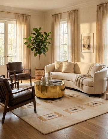 6' 6 x 9' 9 Hand Knotted Darya Wool Rug