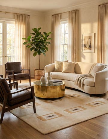 6' 6 x 9' 9 Hand Knotted Darya Wool Rug