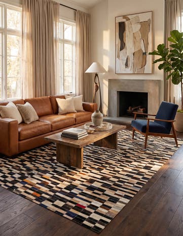 4' 11 x 7' 11 Cowhide - Patchwork Rug