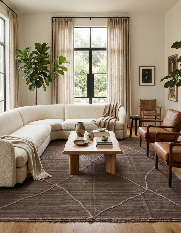 Detail image of 8' 2 x 11'  Hand Knotted Moroccan Wool Rug