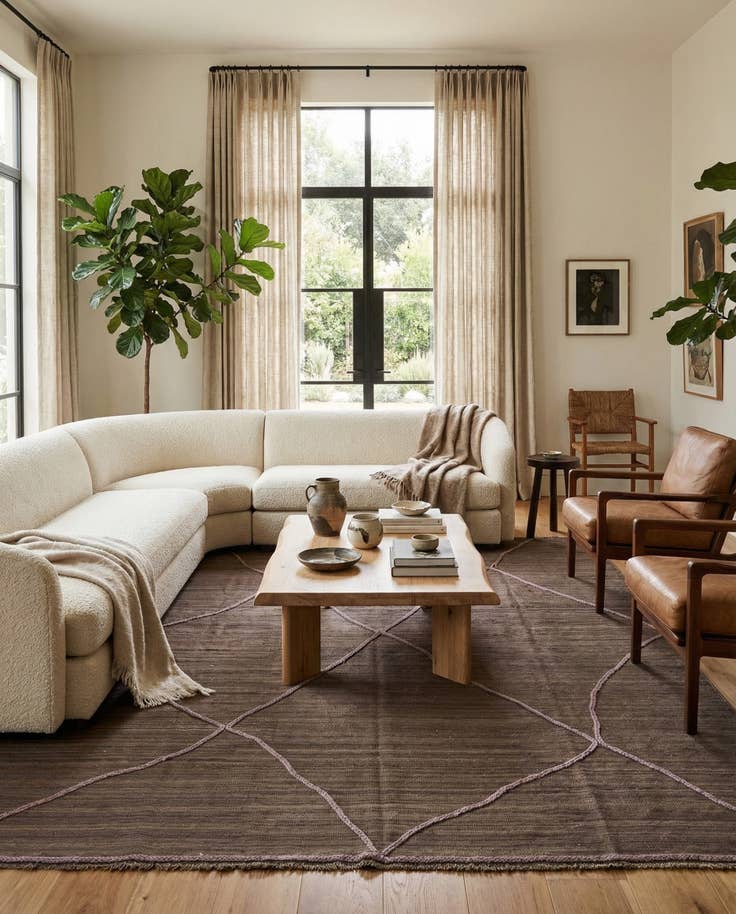 Detail image of 8' 2 x 11' Hand Knotted Moroccan Wool Rug