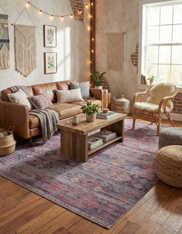 Detail image of 9' 2 x 12'  Washable Sisu Rug