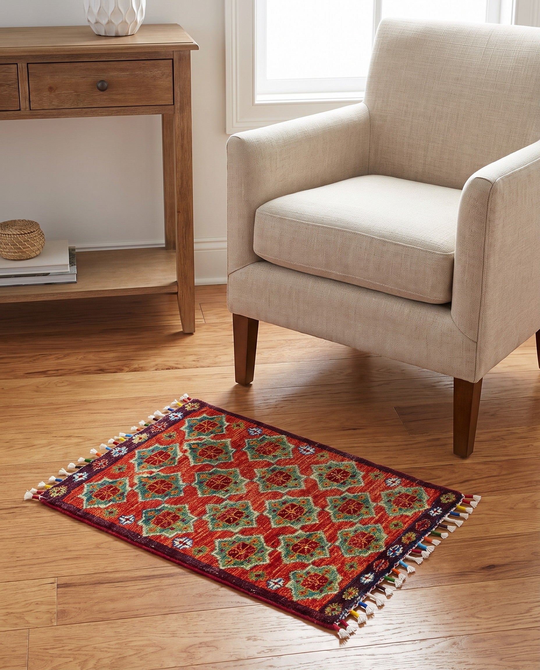 1' 3 x 2' 2 Hand Knotted Modern Ziegler Rug