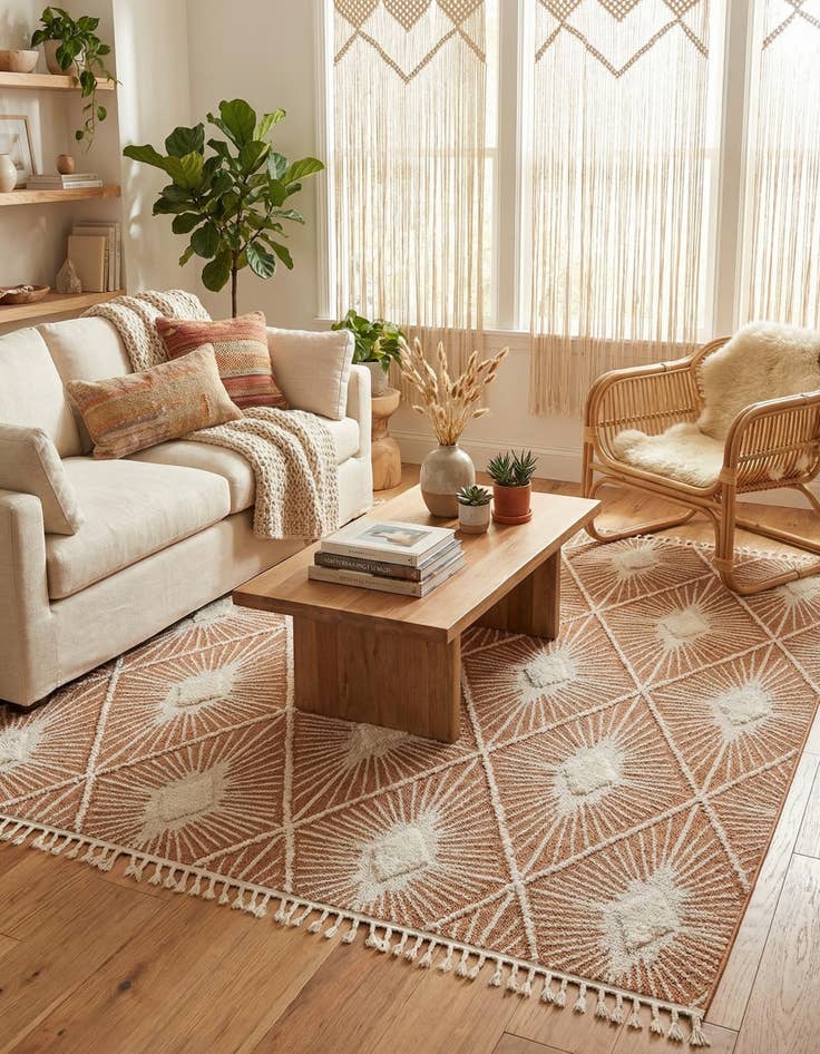 Detail image of  10' x 10' Boho Square Rug