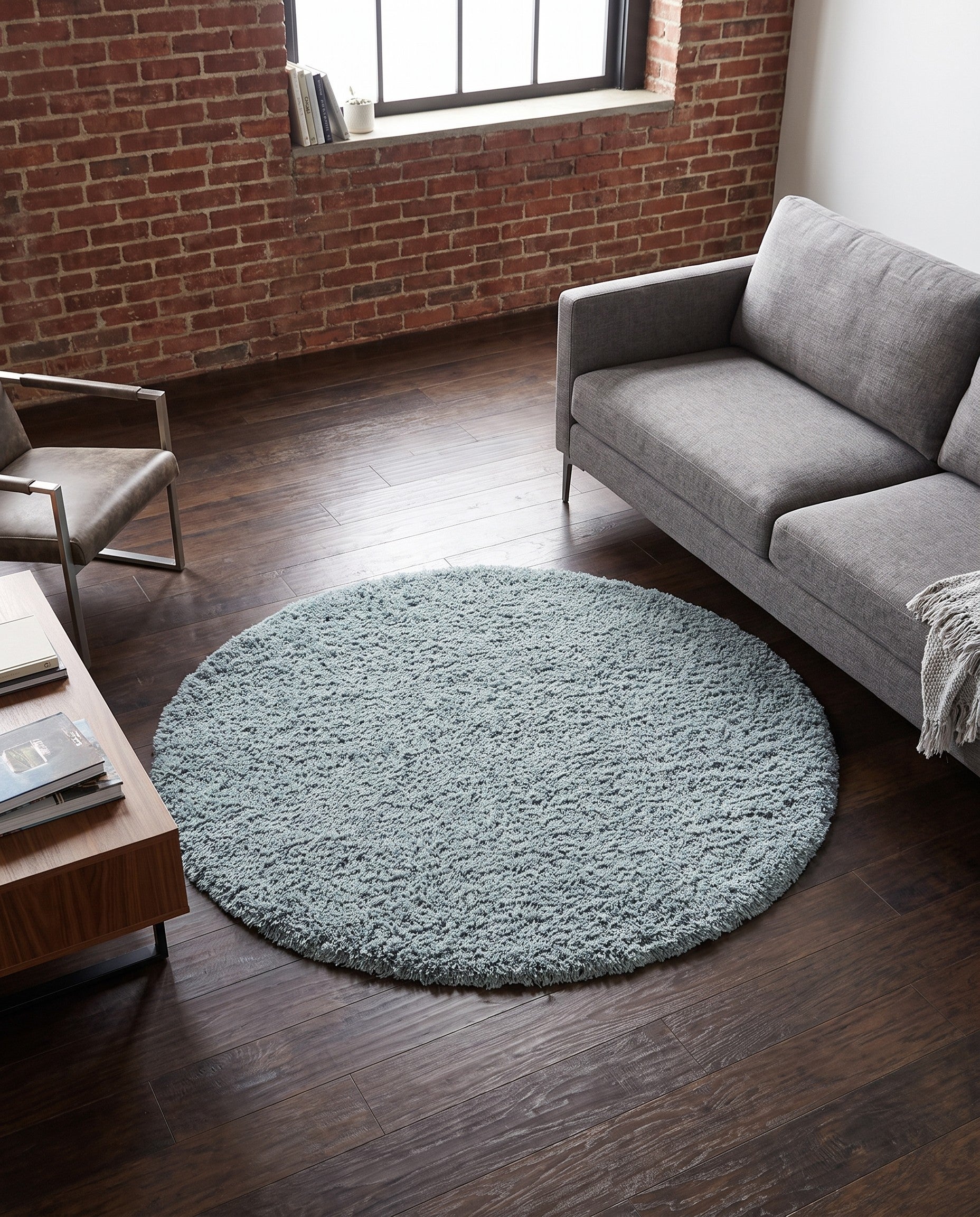 6' x 6' Infinity Shag Round Rug