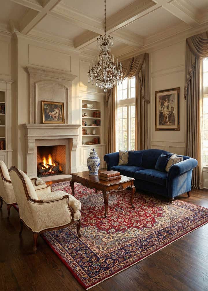 9' 10 x 13' 2 Hand Knotted Isfahan Persian Wool Rug
