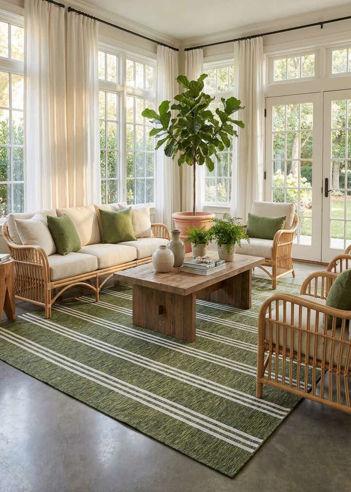 10' 8 x 10' 8 Easy-Clean Jill Zarin Anguilla Indoor / Outdoor Square Rug