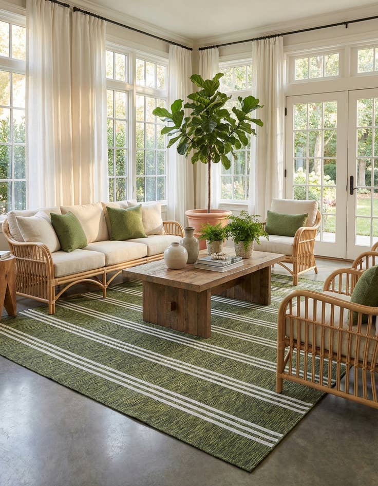 Detail image of 10' 8 x 10' 8  Washable Jill Zarin Anguilla Indoor / Outdoor Square Rug