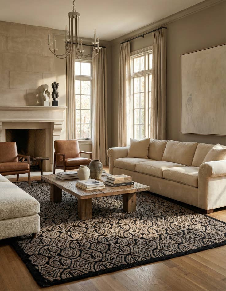 Detail image of 9' 8 x 14' 2  Hand Knotted Darya Wool Rug