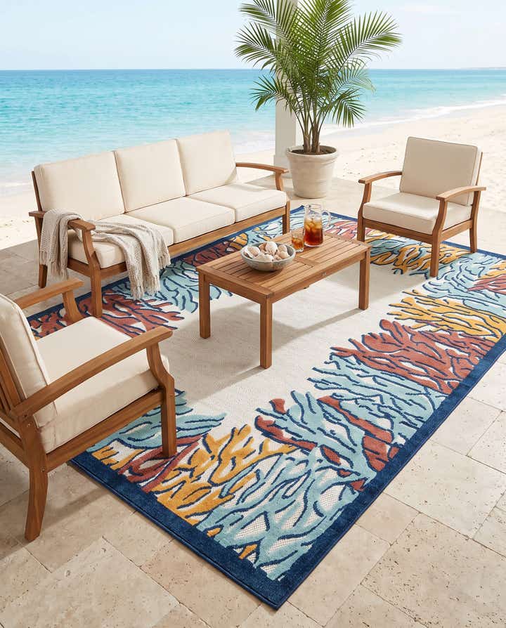 9' x 12' Easy-Clean Belize Indoor / Outdoor Rug