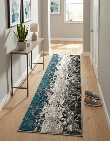 Gray Valencia Runner Rug