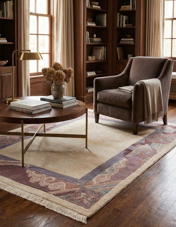 4' 1 x 5' 10 Hand Knotted Nepal Wool Rug