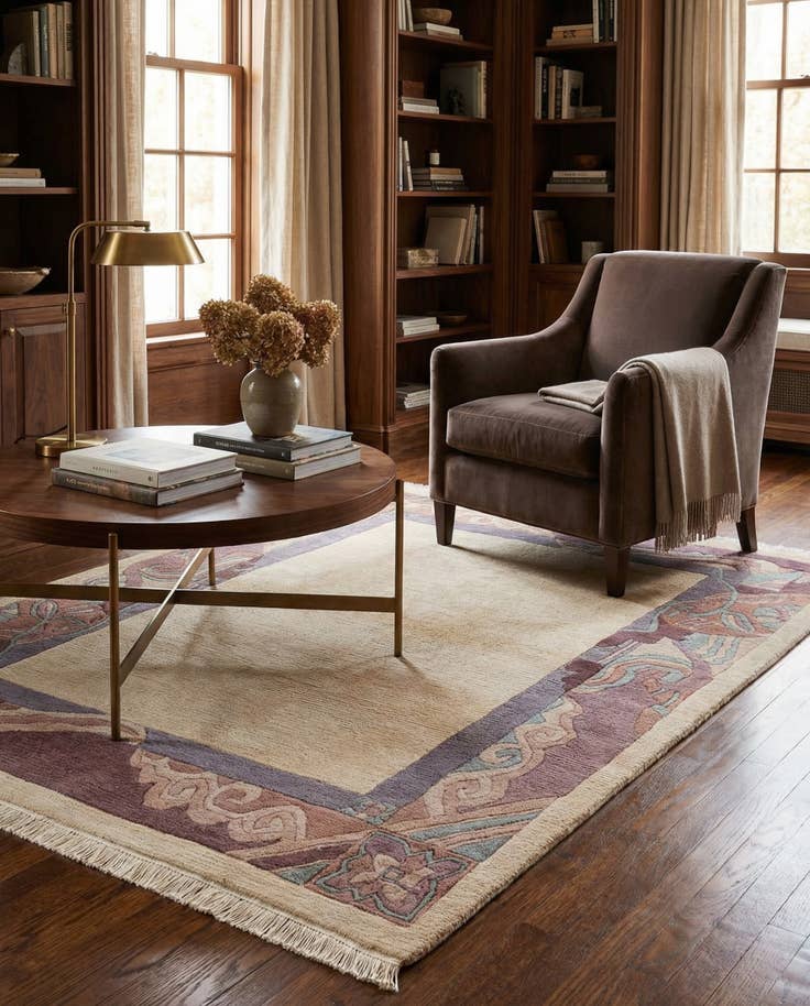 Detail image of 4' 1 x 5' 10 Hand Knotted Nepal Wool Rug