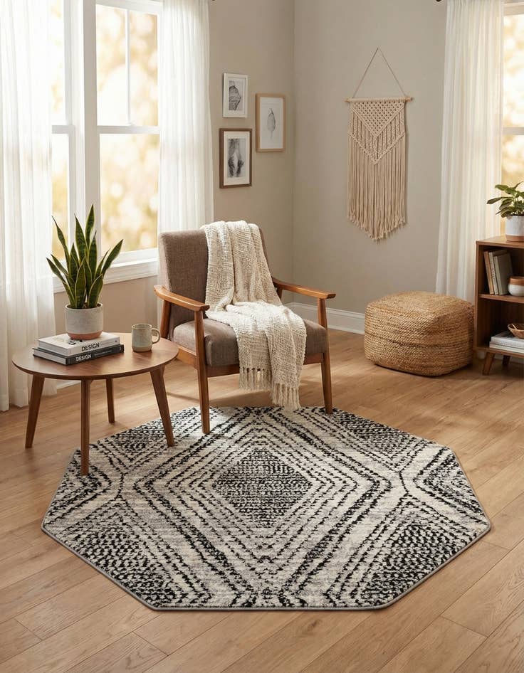 Detail image of 5' 3 x 5' 3 Tagine Octagon Rug