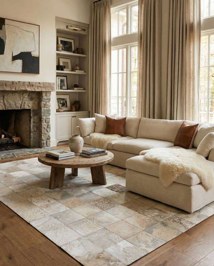 Detail image of 5' x 8' Cowhide Rug