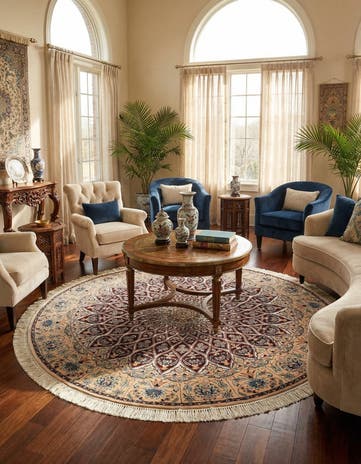 5' 6 x 5' 6 Nain Round Rug