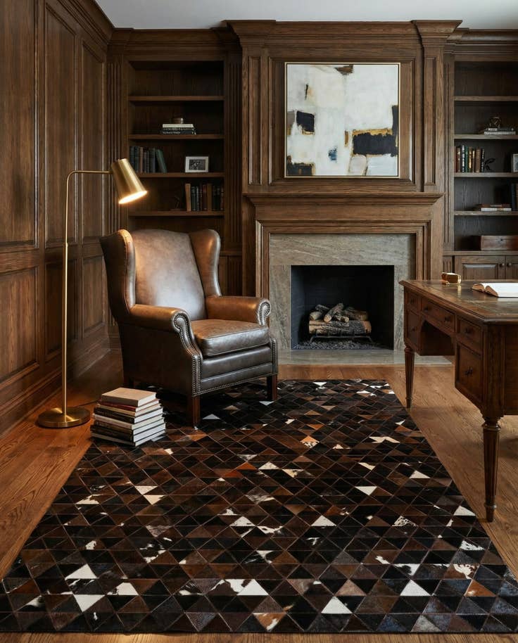Detail image of 5' 1 x 8' 1 Cowhide - Patchwork Rug