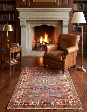 4' 1 x 5' 9 Hand Knotted Kazak Rug