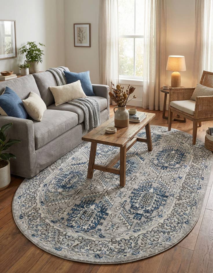 Detail image of  5' 3 x 8' Nyla Oval Rug