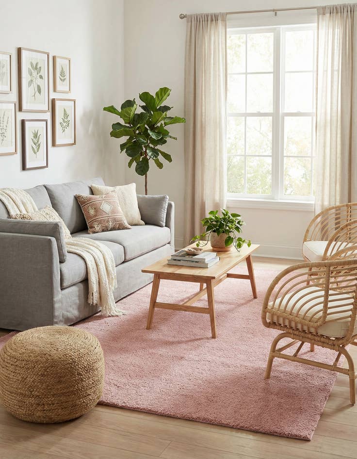 Detail image of 8' x 10' Solid Frieze Rug