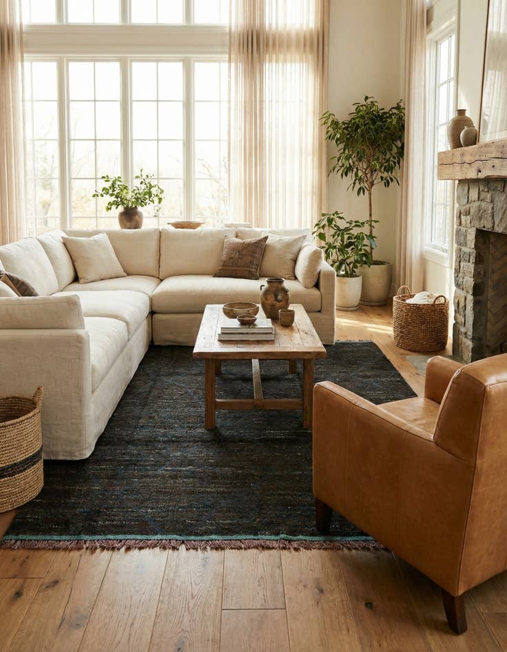 Detail image of 7' 9 x 10' 3  Hand Knotted Moroccan Wool Rug