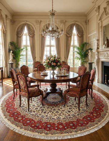 9' 10 x 9' 10 Tabriz Round Rug